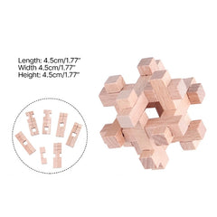 9Pcs 3D Wooden Brains Teasers Puzzle Locks Toy Development Learning Toy