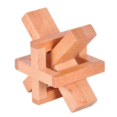 Beech Wood Brain Teaser Puzzle Game Traditional Mind Wooden Puzzles