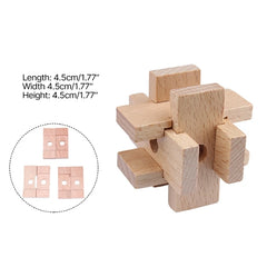 9Pcs 3D Wooden Brains Teasers Puzzle Locks Toy Development Learning Toy