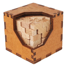 2024 New 3D Wooden Logic Brain Teasers Cube Box Puzzles Game