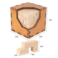 2024 New 3D Wooden Logic Brain Teasers Cube Box Puzzles Game