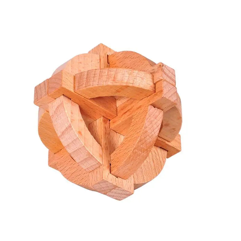 Traditional Educational Toy 3D Wooden Brain Teaser Puzzle for Adults and Kids Size 9.5*9.5cm