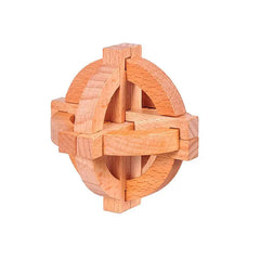 Traditional Educational Toy 3D Wooden Brain Teaser Puzzle for Adults and Kids Size 9.5*9.5cm