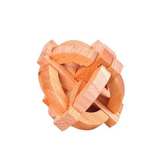 Traditional Educational Toy 3D Wooden Brain Teaser Puzzle for Adults and Kids Size 9.5*9.5cm