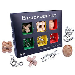 Wooden Burr Interlocking Brain Teaser Puzzle High Difficulty Level Puzzle Game Wooden Puzzle Combination Set For Adults Children